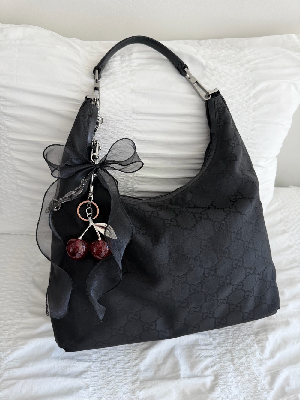 Vintage Gucci Monogram Hobo Shoulder Bag